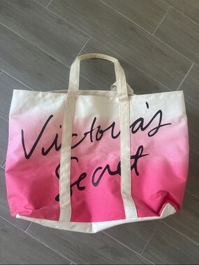 Victoria's Secret Pink Ombre Canvas Tote Bag